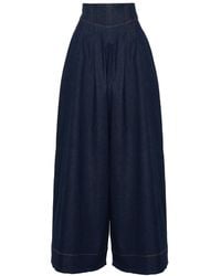 Ofuure - Kiara Denim Wide Leg Pants - Lyst