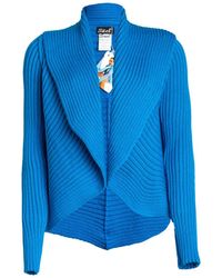 Suel knitwear - Ribbed Round Knit Cardigan Sea - Lyst