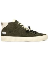 Springa | Unique Vulcanized Sneakers Italian Handmade - Wavy Suede Military High Top - Lyst