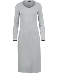 Conquista - Long Sleeve Round Neck Midi Dress - Lyst