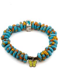 Ebru Jewelry - Butterfly & Protection Symbol Bead Colorful Summer Beaded Bracelet - Lyst