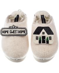 Laines London - Flatform Cloud Slippers With Home Sweet Home Brooches - Lyst