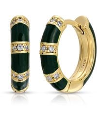 Leeada Jewelry - Lamill Enamel Huggies - Lyst