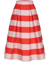 Marianna Déri - Midi Skirt With And Stripes - Lyst