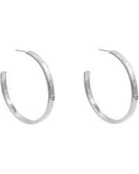 Cier - Classic Diamond Hoop Earrings - Lyst
