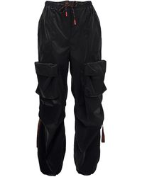 Lalipop Design - Velvety Look Cargo Pants With Straps - Lyst