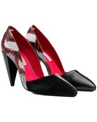 Rosamund Muir London - Romera Duo Texture & Snake Print Heels - Lyst
