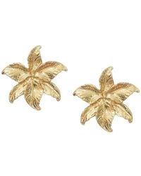 Maison De Gala - Leaf Flower Statement Stud Earrings - Lyst