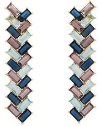 Lavani Jewels - Aquamarine & Metropolis Pendant Earrings - Lyst