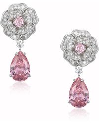Santinni - Baroness Flower & Crystal Drop Earrings - Lyst
