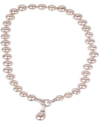 Saachi - Crystal Pearl Dangle Necklace - Lyst