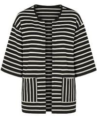 Conquista - Stripe Pocket Detail Cardigan - Lyst