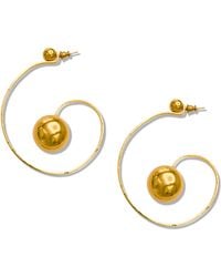 Jaredjamin - Orbita Swirl Hoop Post Earrings - Lyst
