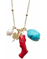 Smilla Brav - Vintage Coral Turquoise Necklace Crete - Lyst