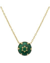 LÁTELITA London - Star Of David Green Enamel Necklace Gold - Lyst