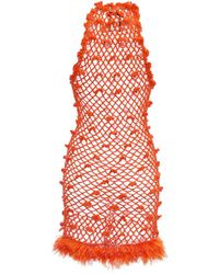 Andreeva - Malva Orange Handmade Crochet Dress - Lyst