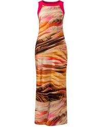 Conquista - Print A Line Maxi Dress - Lyst