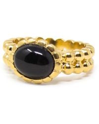 Vintouch Italy - Onyx Beady Band Ring - Lyst