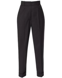 AGGI by HALEWSKI - Kelly Rich Tailored Trousers With Cuffs - Lyst