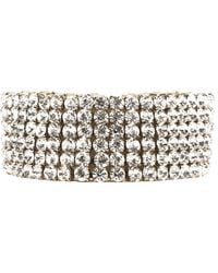 Addicted - Neutrals Asteria Choker With Strands Of Rhinestones - Lyst