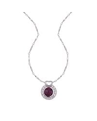 Modenaire - Amethyst Round Heart Accent Pendant Necklace - Lyst