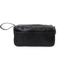 THE DUST COMPANY - Leather Dopp Kit In Cuoio Black - Lyst
