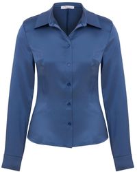Maan Istanbul - Slim Fit Satin Shirt - Lyst