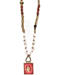 Ebru Jewelry - Sacred Hand Evil Eye Protection Pearl Necklace - Lyst