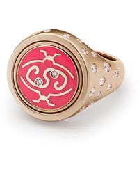 Intisars - Meohme Half Pavé Pink Exquisite Ring - Lyst