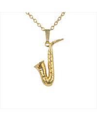 Simon Kemp Jewellers - Saxophone Pendant Eighteen Carat On Solid Sterling - Lyst