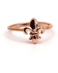 VicStoneNYC Fine Jewelry - Antique Fleur De Lis Rose Solid Ring - Lyst
