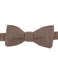 LE COLONEL - Coffee Houndstooth Bow Tie - Lyst