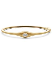 Artisan - 14K Marquise Diamond Ribbed Bangle Bracelet - Lyst