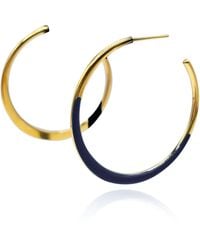 Michael Nash Jewelry - Ellery And Enamel Hoop Earrings - Lyst
