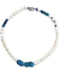 Bellus Domina - Freshwater Pearl & Howlite Necklace - Lyst