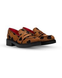 Rosamund Muir London - Neutrals Stratford Heart Calf Hair Loafers - Lyst