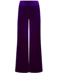 Beatrice von Tresckow - Velvet Wide Flare Trousers - Lyst