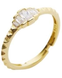 Spero London - Three Baugette Gemstone Sterling Ring - Lyst