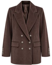 Malo - Corduroy Double-Breasted Blazer - Lyst