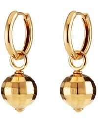 Scream Pretty - Disco Ball Charm Hoop Earrings - Lyst