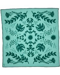 Folie Living - Emerald Forest Folklore Cotton Scarf Small - Lyst