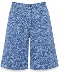 mysimplicated - Leopard Denim Bermuda Shorts W - Lyst