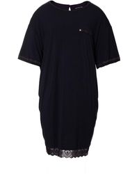 Pretty You London - Bamboo Lace Tee Dress In Raven - Lyst