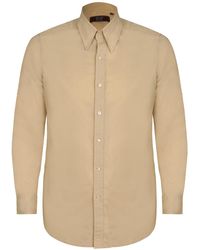 DAVID WEJ - Neutrals Hugo Linen Pin Down Shirt - Lyst