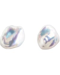 Ora Pearls - Mermaid Keshi Pearl Stud Earrings - Lyst