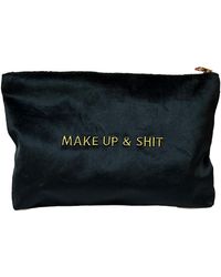 Lilly Loves - Make Up & Shit Velvet Pouch - Lyst