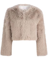 dref by d - Neutrals Gingko Faux Fur Bolero - Lyst