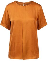 Stovaria - Pure Banana Silk Flowy Blouse - Lyst