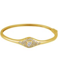 Artisan - 14K Diamond Evil Eye Bangle Bracelet - Lyst