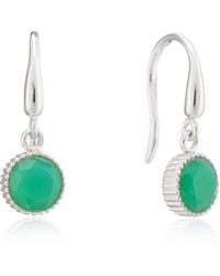 Auree - Barcelona May Chrysoprase Birthstone Hook Earrings - Lyst